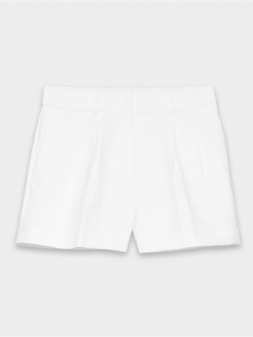 Babaton Aritzia White Pleated Mini Short Size 00 High Rise Minimalist Chic